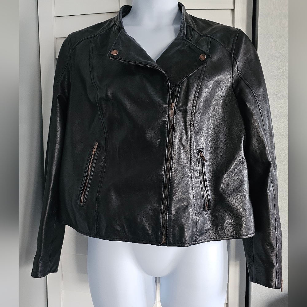 Black Rivet Moto Jacket